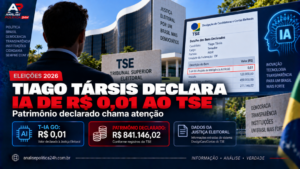 Tiago Társis declara inteligência artificial de R$ 0,01 ao TSE e chama atenção por patrimônio