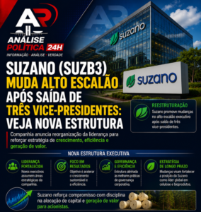 Suzano (SUZB3) muda alto escalão após saída de três vice-presidentes; veja nova estrutura