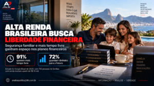 Alta renda brasileira busca liberdade financeira, segurança familiar e mais tempo livre