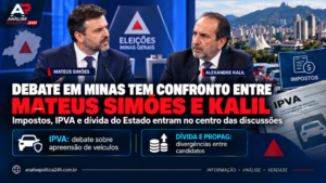 Debate em Minas tem confronto entre Mateus Simões e Kalil e propostas sobre impostos e IPVA