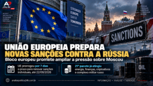 União Europeia prepara novas sanções contra a Rússia e promete ampliar pressão sobre Moscou