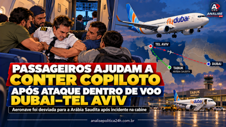 Passageiros ajudam a conter copiloto após ataque dentro de voo Dubai–Tel Aviv