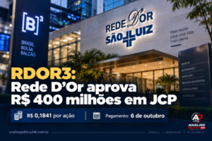 Rede D’Or (RDOR3) anuncia R$ 400 milhões em JCP; confira a data de corte