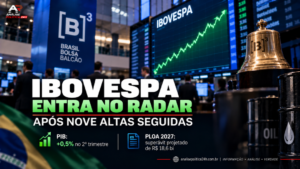 Ibovespa entra no radar de PIB, PLOA, emprego nos EUA e petróleo após nove altas seguidas