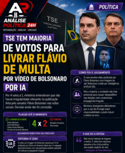 TSE não multa Flávio Bolsonaro por vídeo de Jair Bolsonaro feito com IA