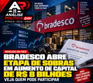 Bradesco abre etapa de sobras em aumento de capital de R$ 8 bilhões; veja quem pode participar