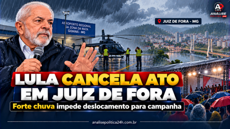 Lula cancela participação em ato de campanha em Juiz de Fora após forte chuva