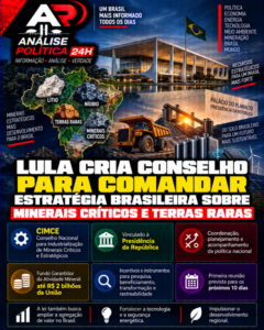 Lula cria conselho para comandar estratégia brasileira sobre minerais críticos e terras