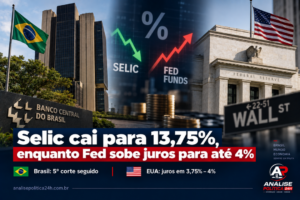 Selic cai para 13,75%, enquanto Fed sobe juros para até 4%; veja os impactos