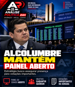 Alcolumbre mantém painel do Senado aberto para garantir quórum em votações importantes