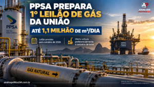 PPSA anuncia primeiro leilão de gás da União com até 1,1 milhão de m³ por dia