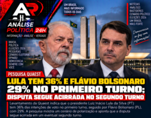 Quaest: Lula tem 36% e Flávio Bolsonaro 29% no 1º turno