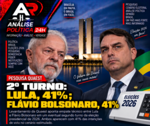 Quaest: Lula e Flávio Bolsonaro aparecem empatados com 41% no 2º turno