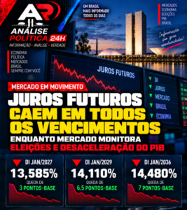 Juros futuros caem em todos os vencimentos enquanto mercado monitora eleições e desaceleração do PIB