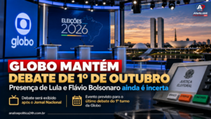 Debate da Globo em 1º de outubro será mantido mesmo sem Lula e Flávio Bolsonaro