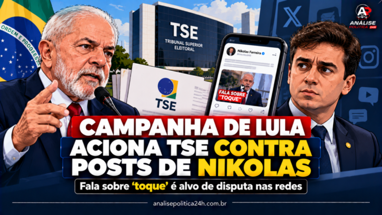 Campanha de Lula aciona TSE contra posts de Nikolas sobre fala de “toque”