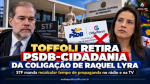 Toffoli tira PSDB-Cidadania da coligação de Raquel Lyra em Pernambuco