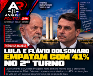 Quaest: Lula e Flávio Bolsonaro empatam com 41% no 2º turno