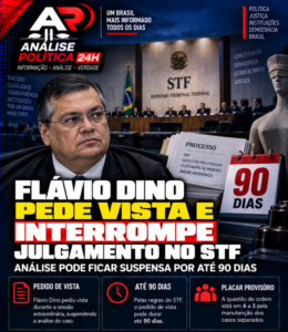 Flávio Dino pede vista e interrompe julgamento no STF por até 90 dias