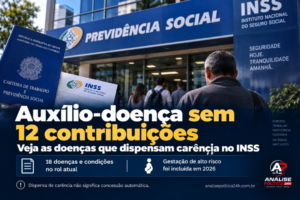 Auxílio-doença sem 12 contribuições: veja as doenças que dispensam carência no INSS