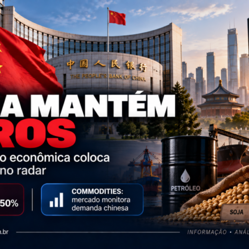 China mantém juros apesar da desaceleração econômica e mercado monitora impacto sobre commodities