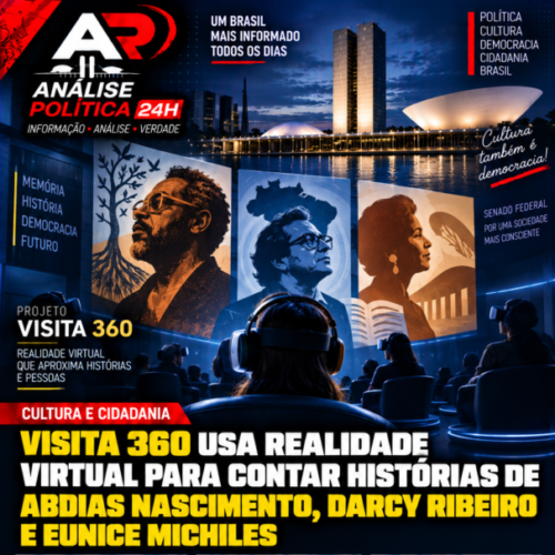 Visita 360 usa realidade virtual para contar histórias de Abdias Nascimento, Darcy Ribeiro e Eunice Michiles