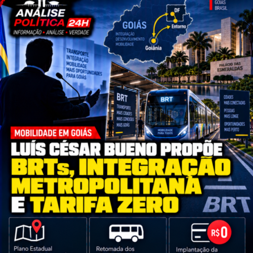 Luís César Bueno propõe BRTs, integração metropolitana e tarifa zero no transporte de Goiás