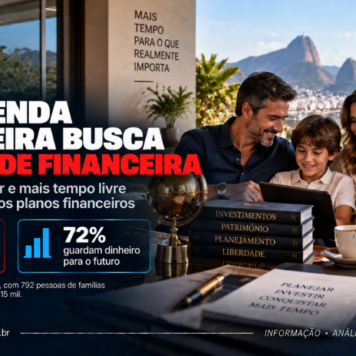 Alta renda brasileira busca liberdade financeira, segurança familiar e mais tempo livre