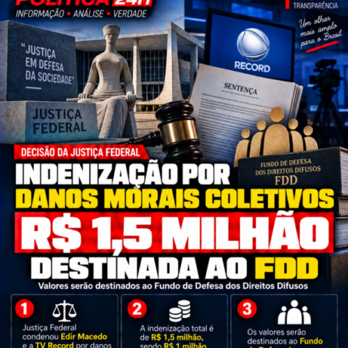 Indenização por danos morais coletivos será destinada ao Fundo de Defesa dos Direitos Difusos
