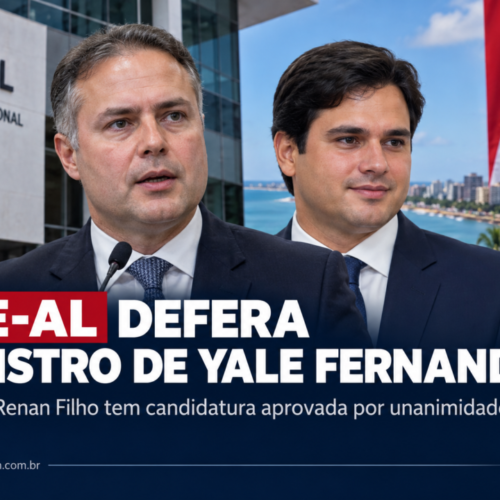 Renan Filho escolhe Yale Fernandes para vice e chapa entra no radar da Justiça Eleitoral