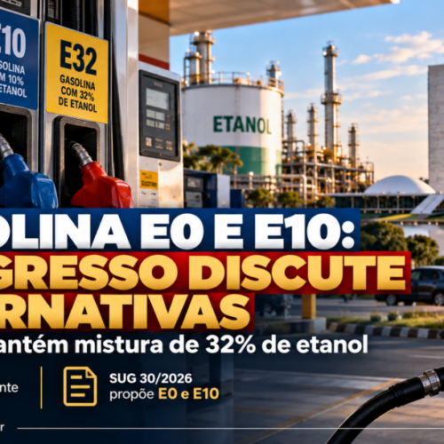 Gasolina E0 e E10: Congresso discute alternativas enquanto governo mantém mistura de 32% de etanol
