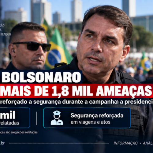 Flávio Bolsonaro relata mais de 1,8 mil ameaças e reforça segurança na campanha presidencial