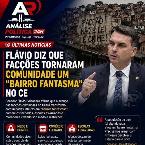 Flávio diz que facções tornaram comunidade um “bairro fantasma” no CE