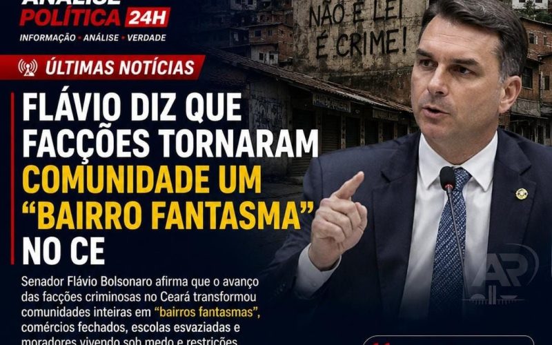 Flávio diz que facções tornaram comunidade um “bairro fantasma” no CE