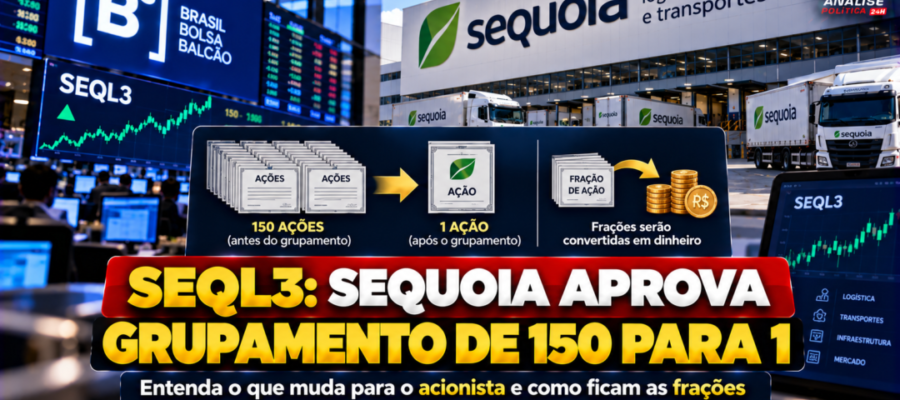 Sequoia (SEQL3) aprova grupamento de 150 ações para 1; veja os prazos