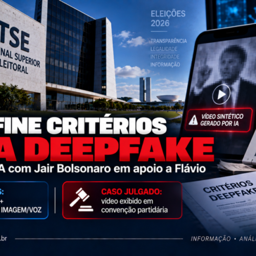 TSE define critérios para deepfake após vídeo de IA com Jair Bolsonaro em apoio a Flávio