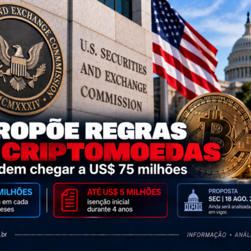 SEC propõe regras para criptomoedas com isenções de até US$ 75 milhões