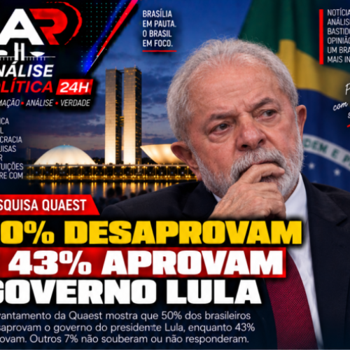 Quaest: 50% desaprovam governo Lula e 43% aprovam