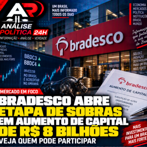 Bradesco abre etapa de sobras em aumento de capital de R$ 8 bilhões; veja quem pode participar