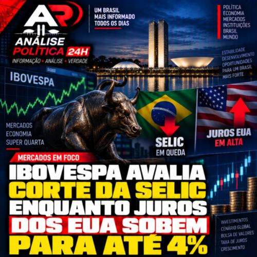 Ibovespa avalia corte da Selic enquanto juros dos EUA sobem para até 4%