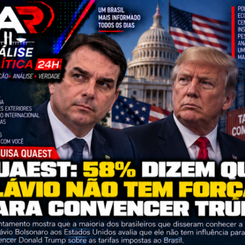 Quaest: 58% dizem que Flávio não tem força para convencer Trump