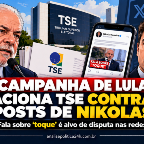 Campanha de Lula aciona TSE contra posts de Nikolas sobre fala de “toque”