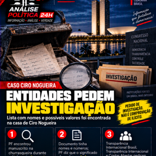 Entidades pedem investigação de lista com nomes e possíveis valores encontrada na casa de Ciro Nogueira