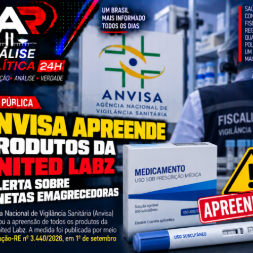 Anvisa apreende produtos da United Labz e alerta sobre canetas emagrecedoras