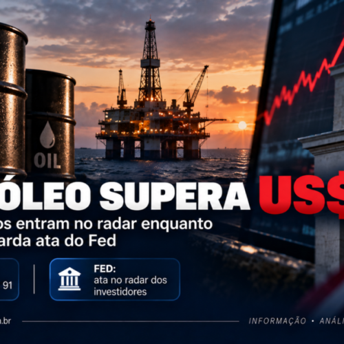 Petróleo supera US$ 91 e aumenta pressão sobre inflação e juros enquanto mercado aguarda ata do Fed