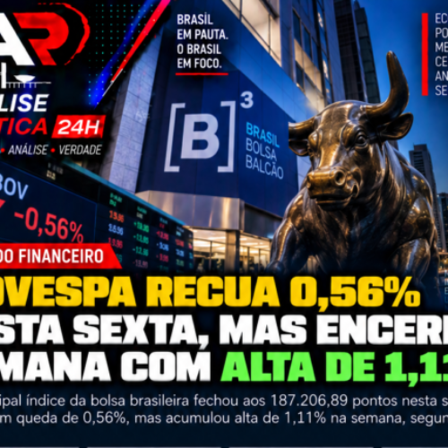Ibovespa recua 0,56%, mas fecha semana com alta de 1,11%; dólar sobe