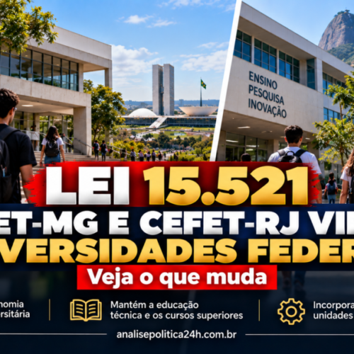 Lei 15.521: Cefet-MG e Cefet-RJ viram universidades federais; veja o que muda